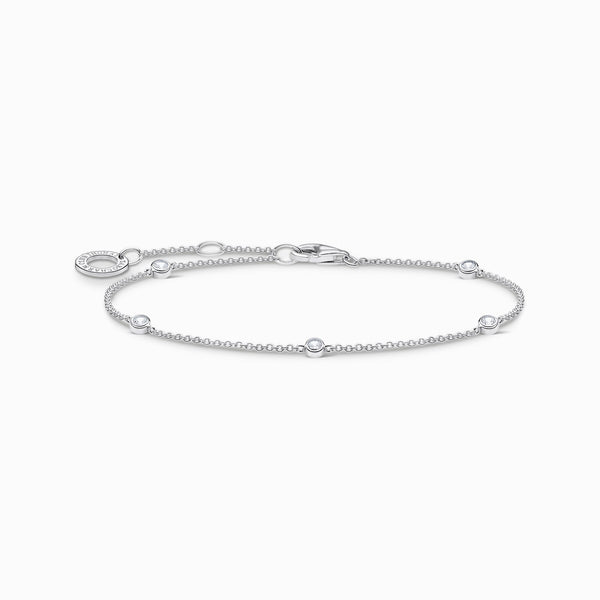 Thomas Sabo Sterling Silver White Stones Bracelet, A1999-051-14-L19V