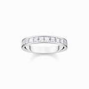 Thomas Sabo Sterling Silver White Stones Pave Ring TR2358-051-14