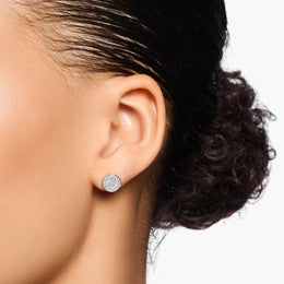 Thomas Sabo Sterling Silver White Stones Round Stud Earrings