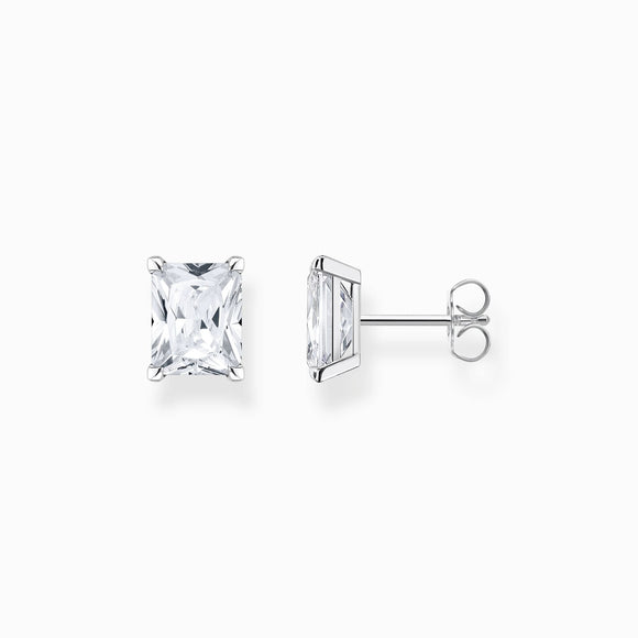 Thomas Sabo Sterling Silver White Stud Earrings, H2201-051-14.