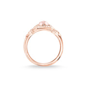 Thomas Sabo Vintage Rose Gold Rose Quartz Pink Diamond Ring, D_TR0043-925-26-54_4.