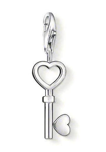 Thomas Sabo Charm Club Sterling Silver Key Charm, 0888-001-12.