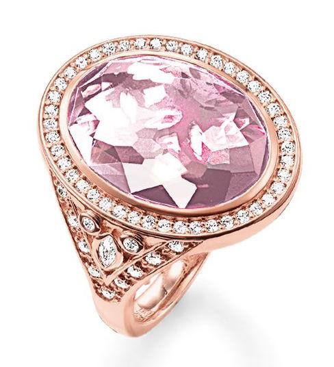 Thomas Sabo Ring Glam & Soul Rose Quartz Eternity of Love Rose Gold TR2022-633-9-54