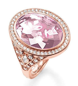 Thomas Sabo Ring Glam & Soul Rose Quartz Eternity of Love Rose Gold TR2022-633-9-54