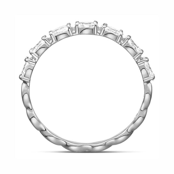 Swarovski Vittore Rhodium Plated Marquise Ring - Size 55