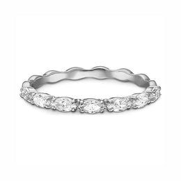 Swarovski Vittore Rhodium Plated Marquise Ring - Size 55