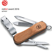 Victorinox Swiss Army Small Pocket Knife Nail Clip Wood 580 Walnut 0.646163