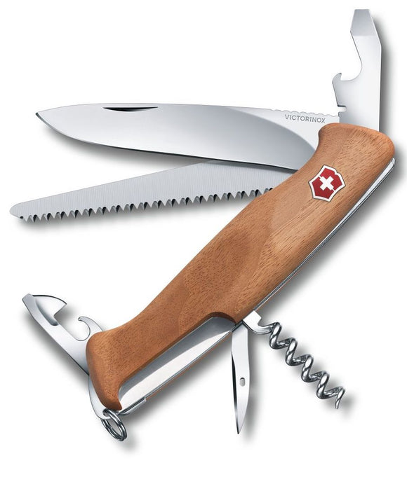 Victorinox Swiss Army Large Pocket Knife Rangerwood 55 Walnut 0.956163