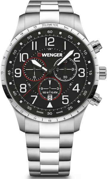 Wenger Watch Attitude Chrono Black 01.1543.120